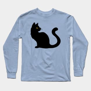 Cute Black Cat Long Sleeve T-Shirt